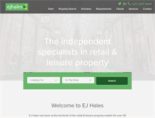 Tablet Screenshot of ejhales.co.uk